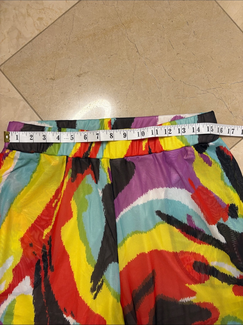 ⭐️ NWOT Ashley Stewart Multicolor Abstract Print Pants - size 10/12 - Picture 4 of 11
